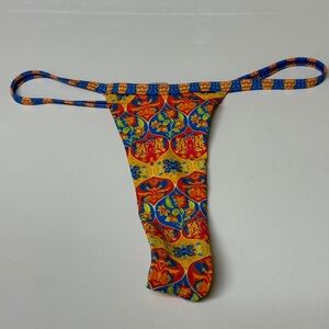 Colorful Patterned Swim Suit Bikini Bottom (G String back)